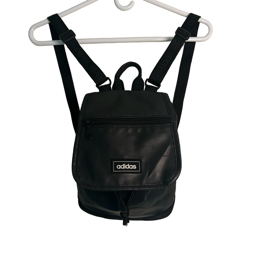 Vintage Adidas Classic Black Backpack Three Stripe Lite